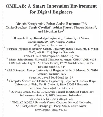 OMiLAB: A Smart Innovation Environment for Digital Engineers